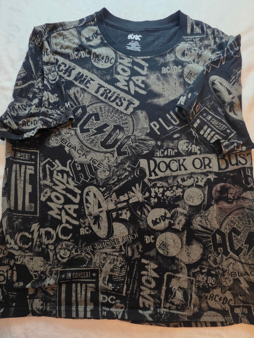 AC/DC Kids Black Graphic Band Tee